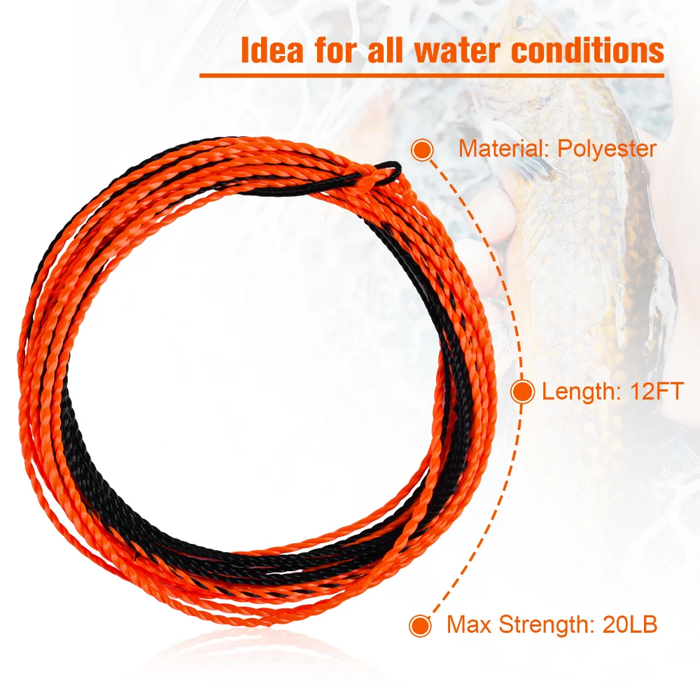 Goture-sedal de pesca Tenkara, 3,6 m, 12 pies, 2 unids/set, línea de pesca con mosca clásica para carpa, aparejos de pesca en Río, línea de pesca Tenkara - imagen 2