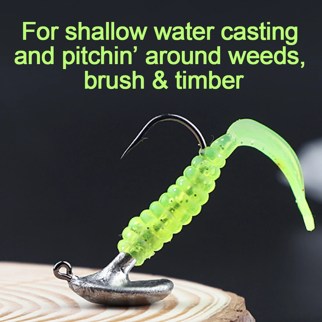 FishTrip-Cabeza de plantilla de pie, señuelo suave, anzuelos de cabeza para Walleyes, Saugers, perca, lubina y Lucio - imagen 4