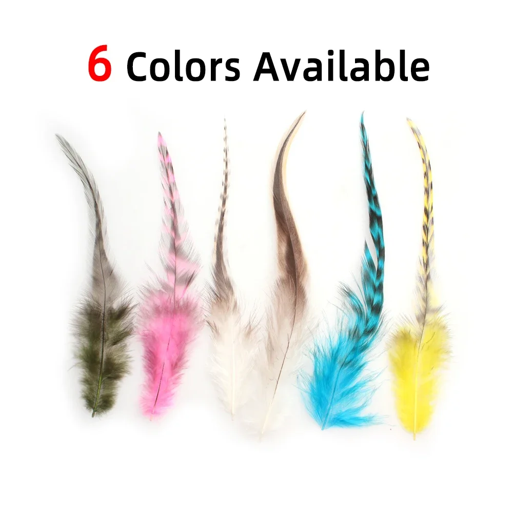 Wifreo-sillín de color Natural para pesca, materiales de atado de moscas para agua dulce y salada, 14cm, 10 unids/lote por paquete - imagen 4