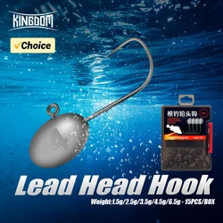 Anzuelos Jig Head Kingdom – Cabeza de plomo afilada para pesca con vinilo