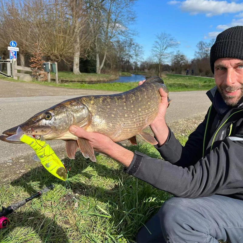 LEYDUN DOWZ SWIMMER 180SF 2oz Señuelos de pesca flotantes lentos cuerpo de Triple articulación deslizamiento Swimbaits cebos duros Wobblers para Lucio