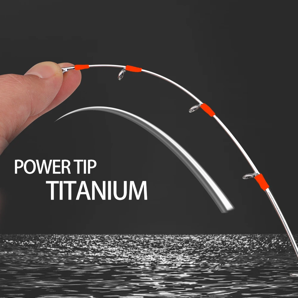 ROLLFISH-caña de pescar de fibra de carbono, doble punta de titanio, pulpo, calamar, sepia, barco de agua de mar, Jigging, 1,55/1,75 M, acción 9:1 8:2 - imagen 3