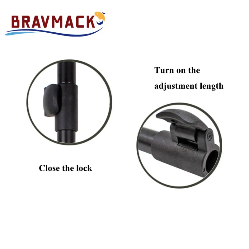 Palos para banco de pesca de carpa, soporte para caña de aluminio, accesorios de pesca, soporte para caña de pescar, 1 ud. - imagen 3