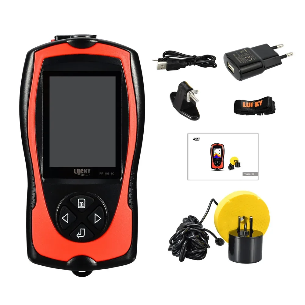 LUCKY FF1108-1CT Sonar portátil buscador de peces 100M de profundidad buscador de ecosonda 2,4 pulgadas TFT Color LCD buscador de peces lago pesca en el mar - imagen 2