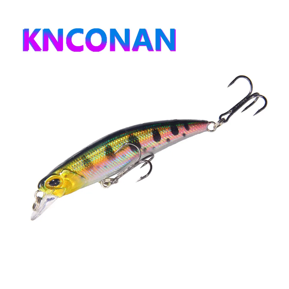 Señuelos de Pesca de pececillo de hundimiento lento, cebo duro Artificial Wobbler para trucha de agua dulce, equipo de Pesca Swimbait, 70mm, 4g