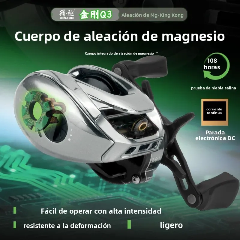 Carrete DEUKIO DC Sea Baitcasting – Freno electrónico y sonido banda - imagen 2