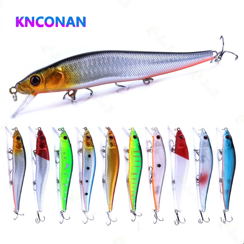 Señuelos de Pesca de pececillo flotante, 140mm, 19g, Trolling, Twitch, Wobbler, cebo duro Artificial, trucha de agua de mar, Isca, aparejos de Pesca Jerkbait - imagen 2