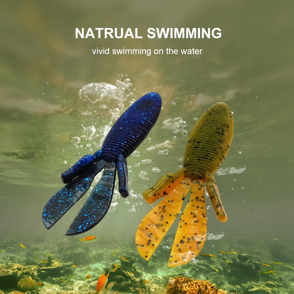 ESFISHING Isca cebos artificiales de plástico blando MD Craw 95mm 6 uds lesiones sales cangrejo Pesca señuelo aparejos para lubina - imagen 5