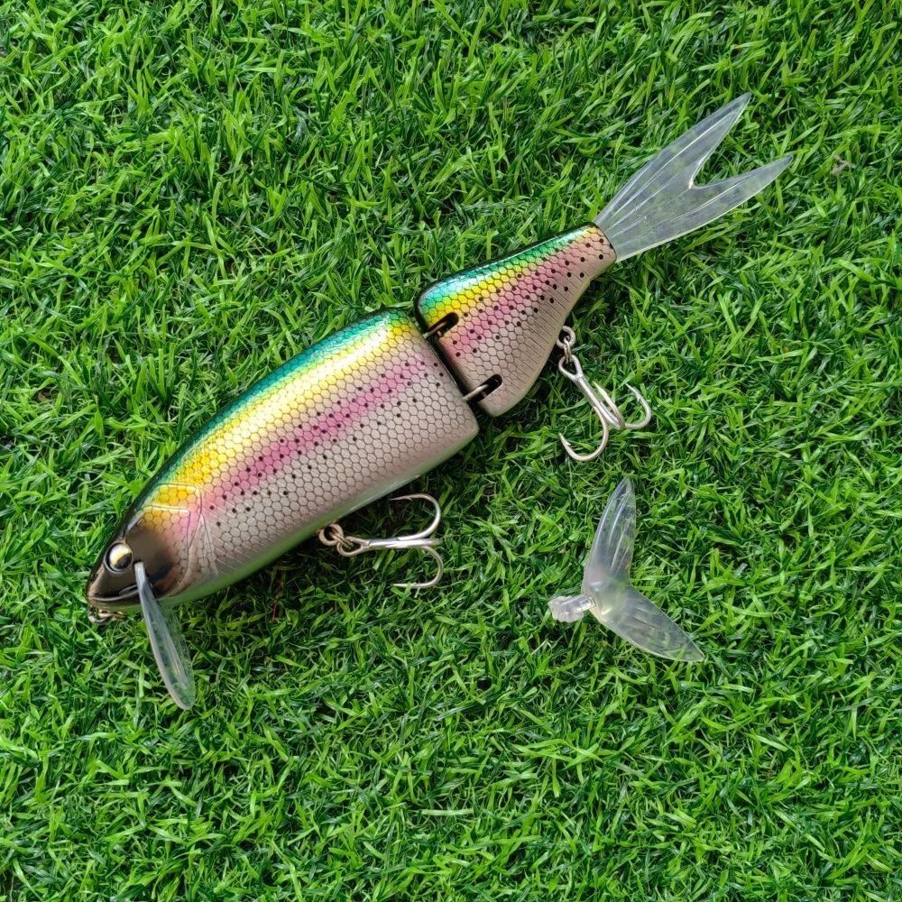 SWOLFY 2 uds Wake Bait Shad Glider Topwater Swimbait 14CM 50G cebo duro Artificial Señuelos de pesca articulados - imagen 2