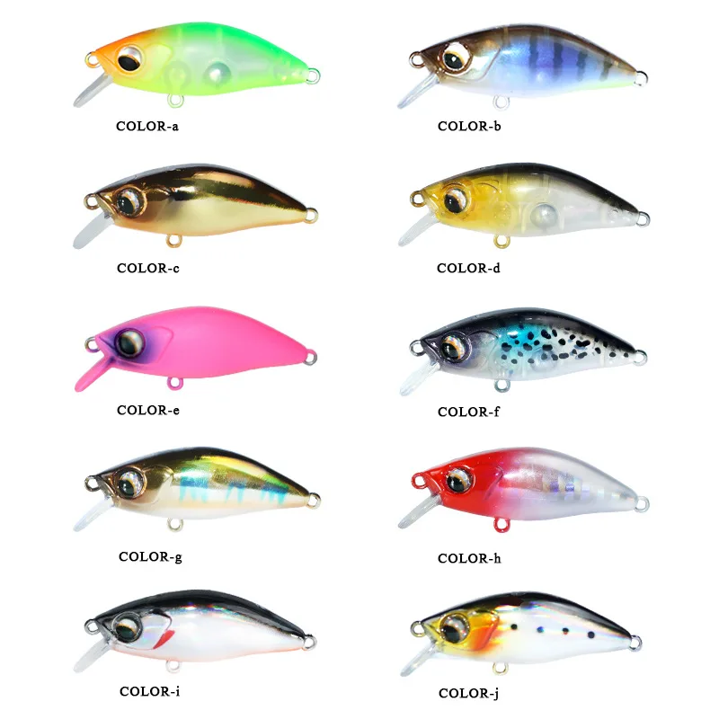 47mm 4g Mini Minnow Crankbaits señuelo de pesca agua dulce hundimiento Wobbler para perca de pescado Jerkbait trucha cebo Artificial - imagen 4