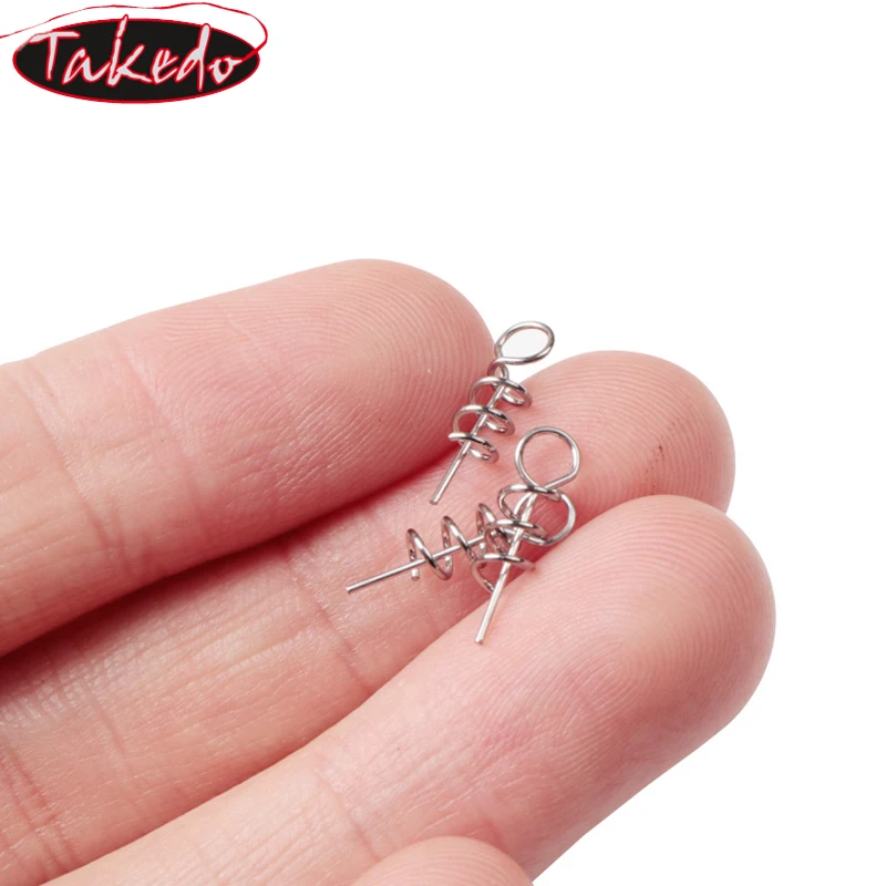 TAKEDO 15MM 25MM 35MM pasador de bloqueo de resorte de acero inoxidable fuerte conector de señuelo suave accesorios de pesca en el mar - imagen 5