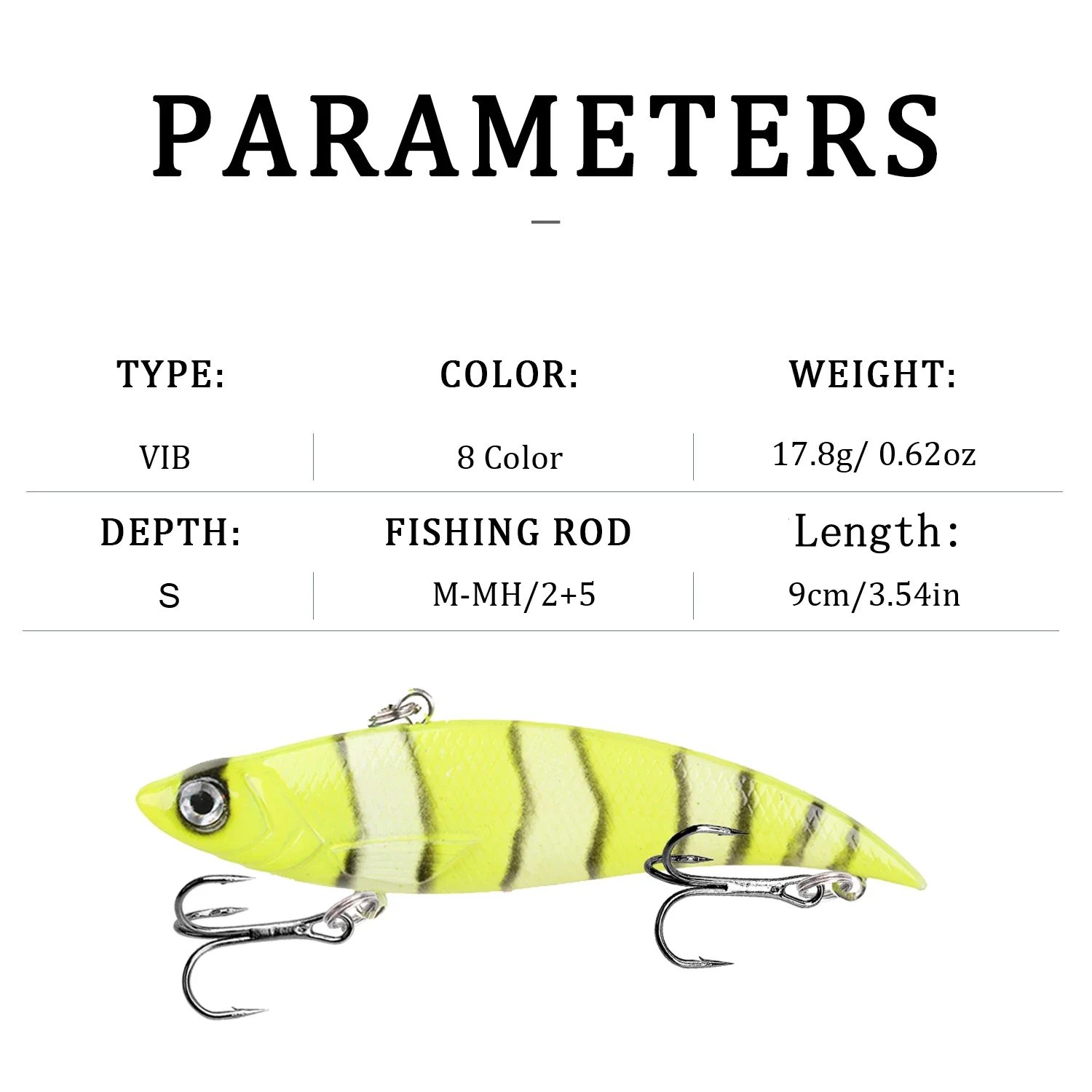 Señuelos de Pesca VIB, cebo duro de mimbre de fundición larga de 90mm y 17g, vibración Artificial, para trucha, aparejos de Lucio, 1 unidad - imagen 4