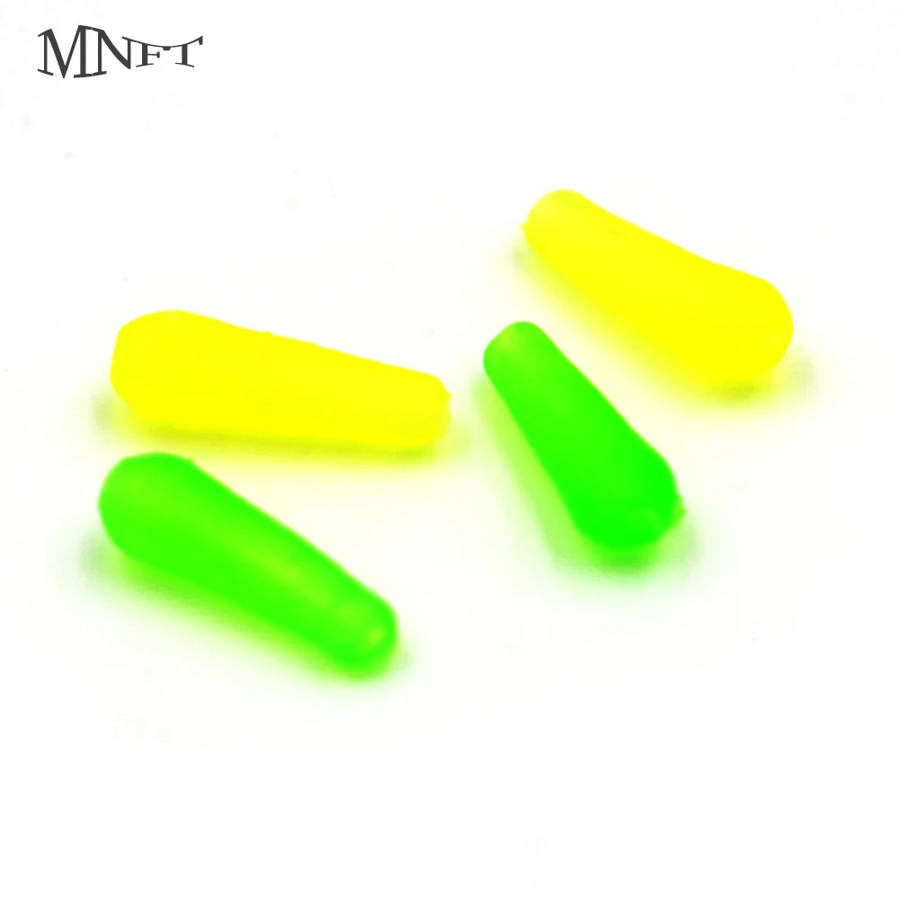MNFT Flotador de deriva de goma verde y amarillo para pesca - imagen 4