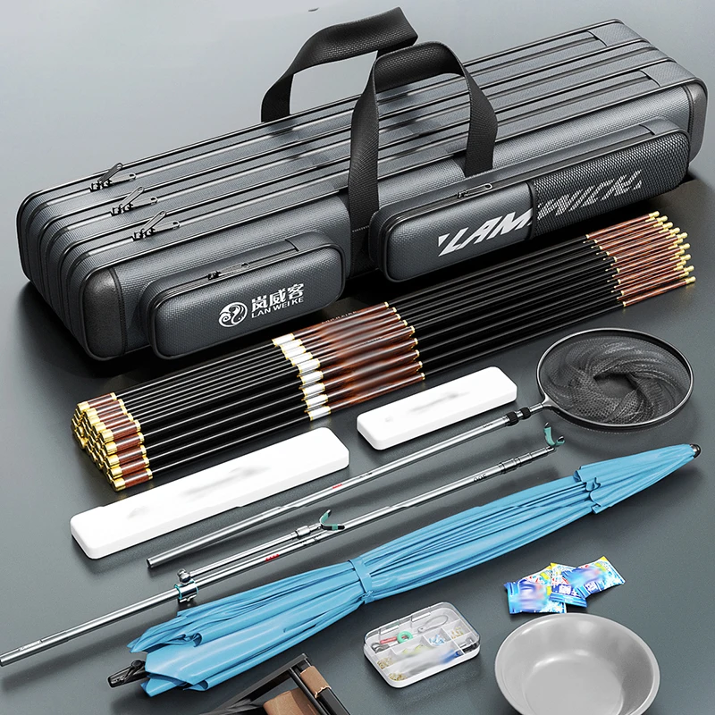 Bolsa para caña de pescar, 2/3 capas, 80-130CM, vientre recto, grande, almacenamiento de equipo de pesca, mochila, entrenamiento para deportes al aire libre, bolso para caña de mar - imagen 3