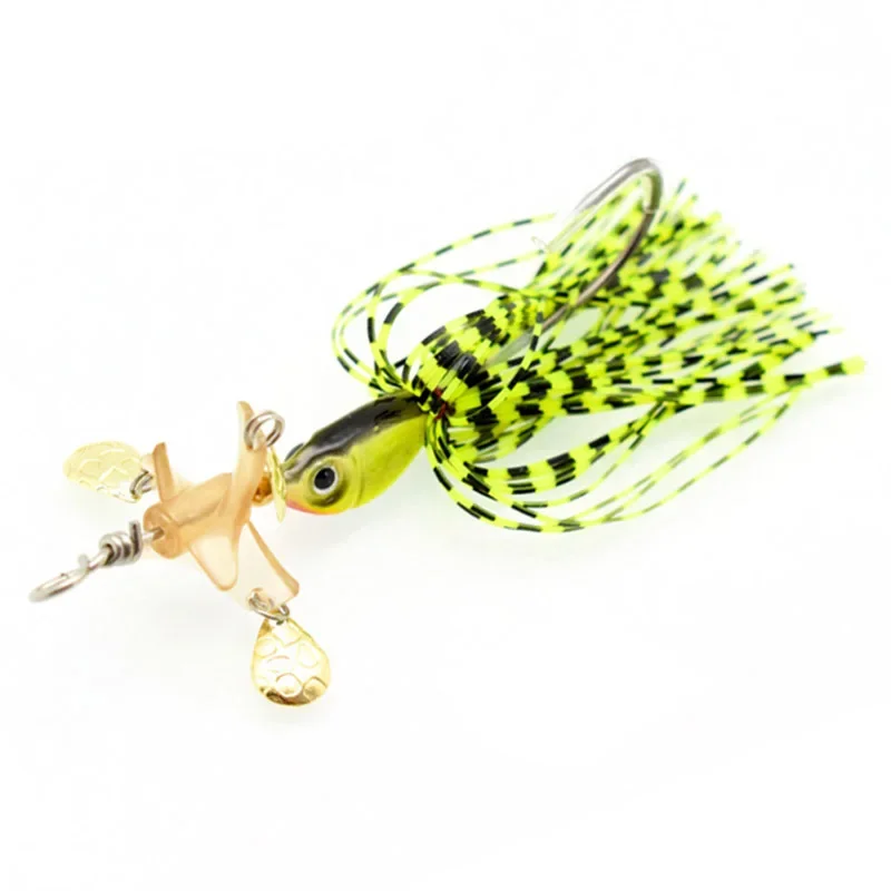 1 Uds 18g señuelo de pesca Spinner Metal barba hierba carpa caminar bagre cebo falso aparejos artificiales agua peces señuelos Accesorios - imagen 5
