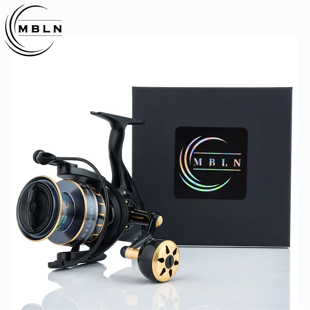 Marca MBLN, carrete giratorio duradero, engranaje de aleación, carrete de aleación y mango de aleación, brazo CNC de aleación, 5 + 1 rodamiento de bolas de acero, carrete de pesca de agua salada - imagen 5