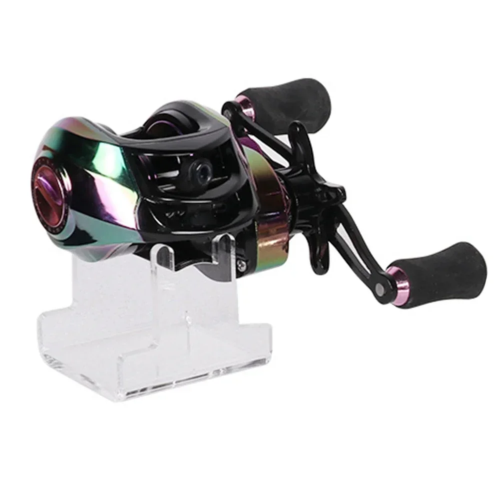 Soporte de almacenamiento de carrete de pesca, soporte de rueda de gota de agua antideslizante, estante de aparejos de pesca transparente, accesorios de pesca multifunción - imagen 5