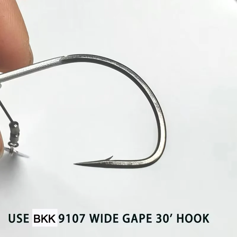 TAKEDO 2 uds 9107 anzuelo de manivela con cabezal de plomo anzuelos 1/0 3/0 5/0 anzuelo para pesca en agua dulce y salada - imagen 5