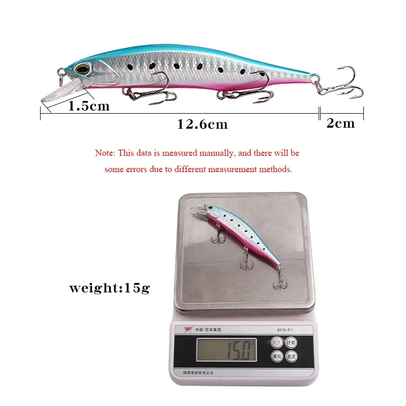 Crankbait Minnow 146mm 15g – Señuelo con ojos 3D para lucio y perca - imagen 3