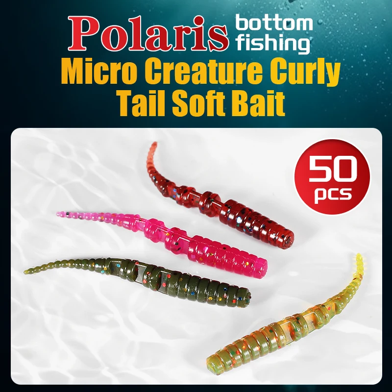 Supercontinent new30mm/50 Uds Señuelos de Pesca Polaris cebo Artificial suave aparejos depredadores Polaris señuelo que se hunde Pesca Pesca barata - imagen 3