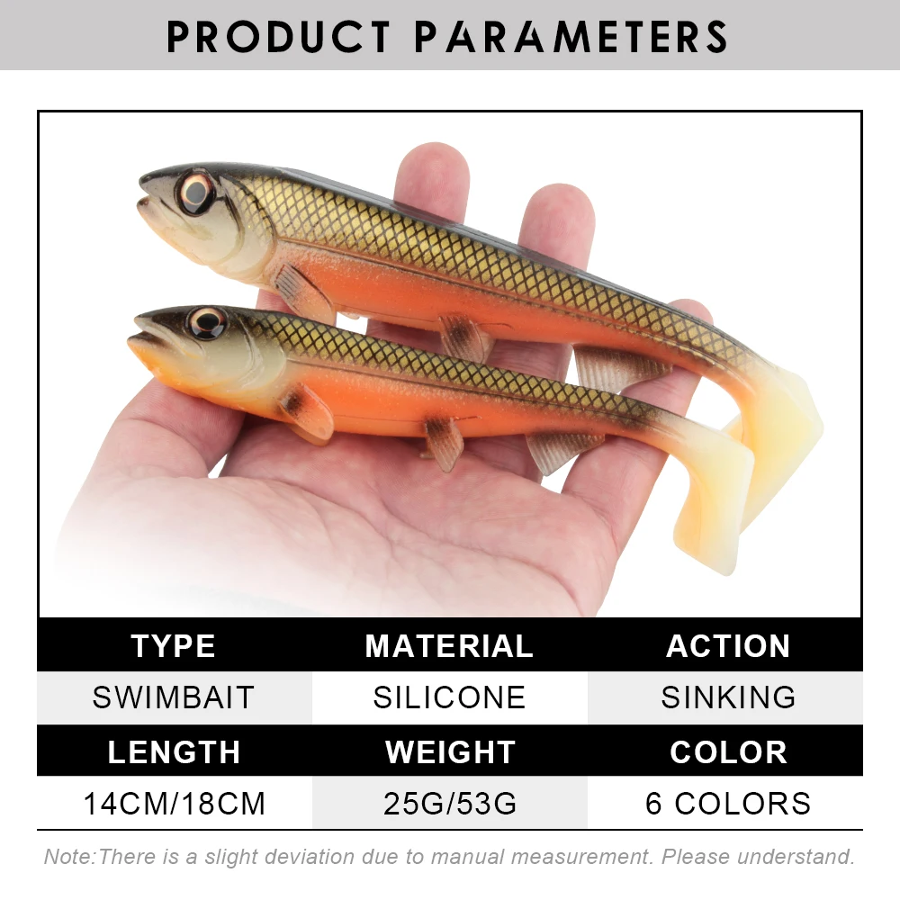 Spinpoler-señuelo para Lucio, 14cm/18cm, Swimbait, cola cuadrada para Lucio, perca, bagre, Zander, cebo Artificial suave, equipo de pesca de gran juego - imagen 3