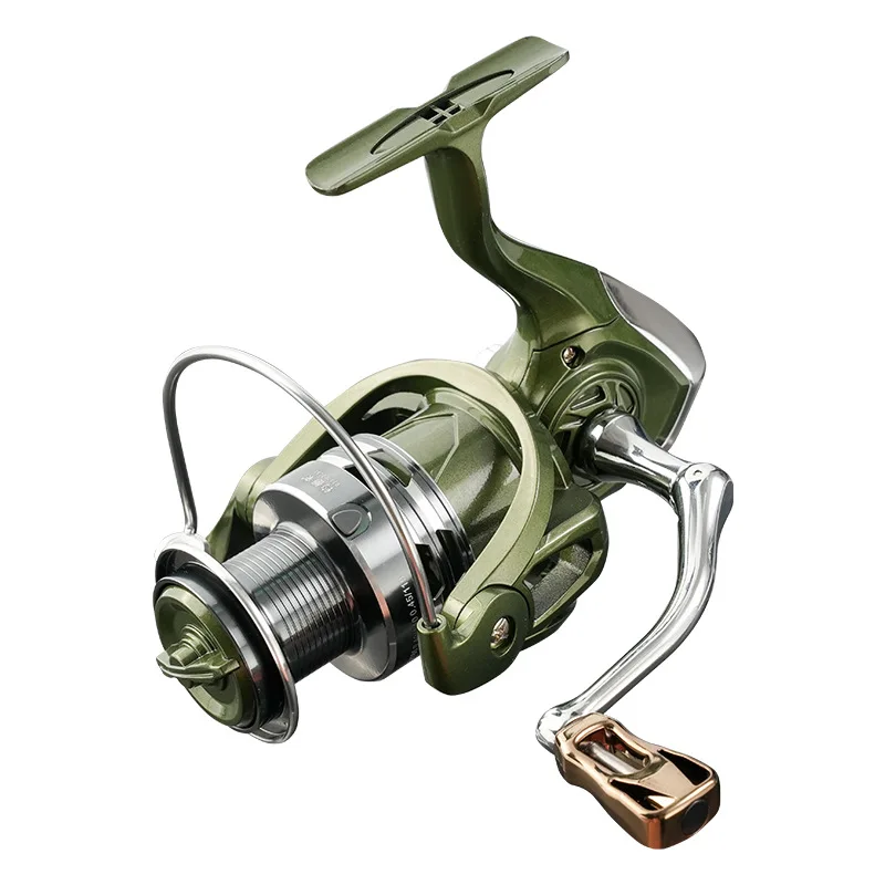 Carrete de pesca de Metal Universal, rueda giratoria con relación de engranaje 5,2: 1, arrastre máximo de 8kg, brazo basculante CNC, copa de línea profunda, carrete de poste de mar