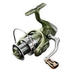 Carrete de pesca de Metal Universal, rueda giratoria con relación de engranaje 5,2: 1, arrastre máximo de 8kg, brazo basculante CNC, copa de línea profunda, carrete de poste de mar