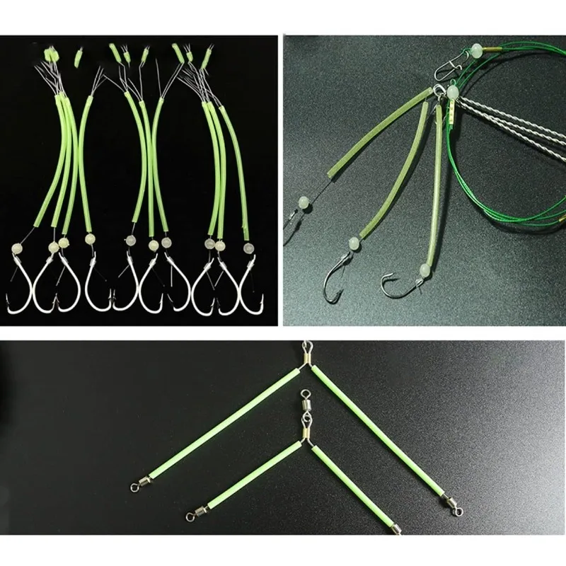 Tubos de silicona luminosos antienredo para aparejos de pesca nocturna - imagen 2