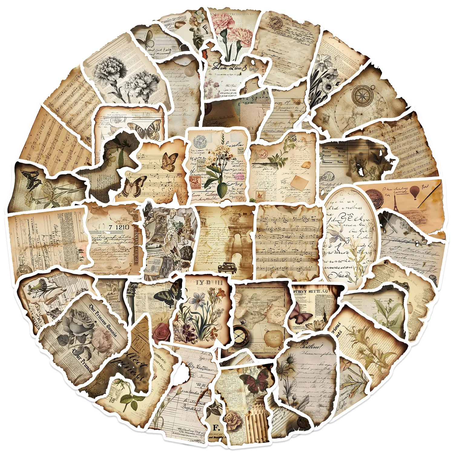 Pegatinas retro impermeables texto quemado para móvil y portátil - imagen 2