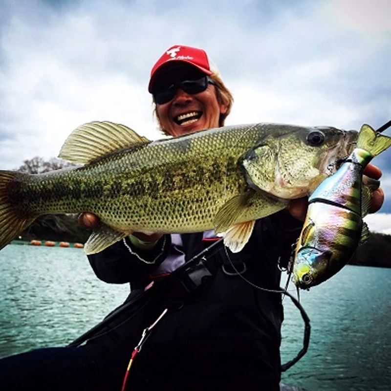 Señuelo JACKALL japonés, cebo de natación grande, tipo flotante, GANTAREL, pez multisección, 160mm, 70g, cebo para perca - imagen 4