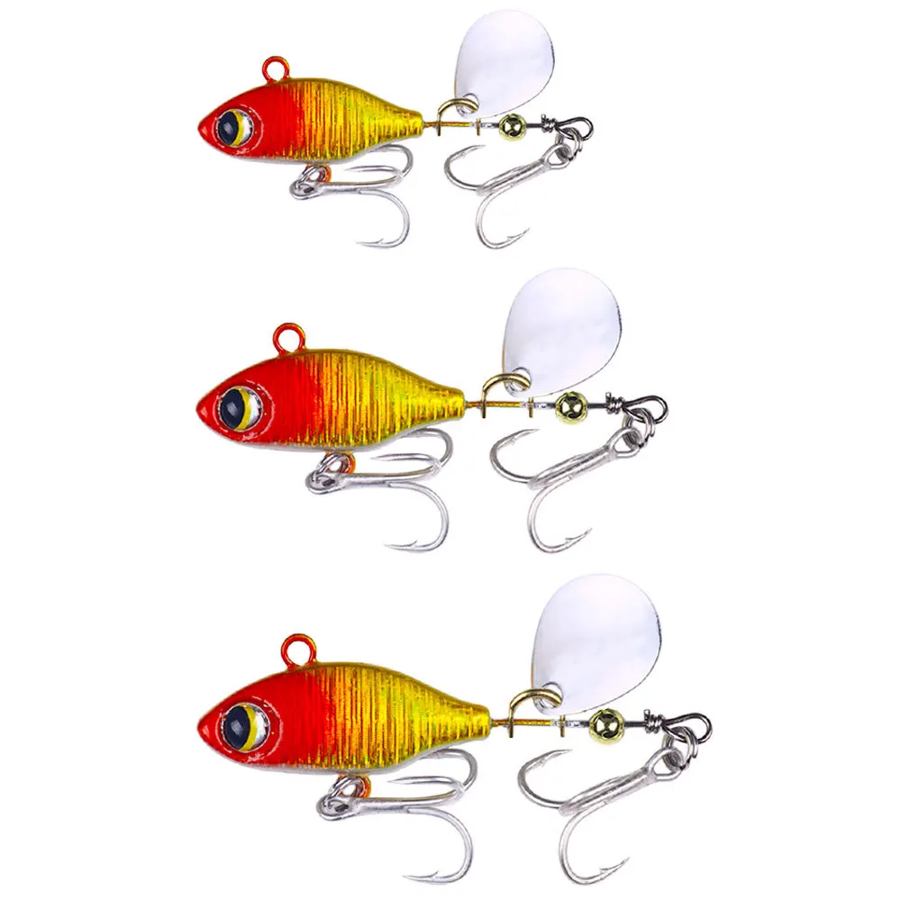 Señuelos giratorios de Metal para Pesca, cebo giratorio de 1 piezas, VIB, con vibración, cuchara giratoria, 7g, 10g, 14g, Jigs, trucha, aparejos de Pesca de invierno - imagen 2
