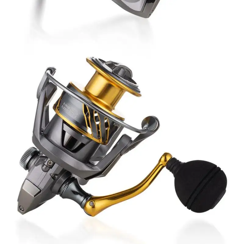 Carrete de pesca giratorio KASER 5,2: 1 carrete de Metal de arrastre de 6-10kg de alta velocidad carrete giratorio de pesca de agua dulce suave y salada - imagen 3