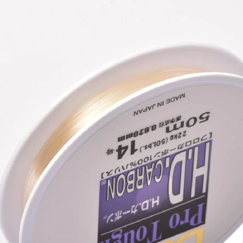 Línea de carbono de pesca japonesa dboat, sublínea de doble mar, pesca en roca asiática, alambre frontal resistente al desgaste, 50m, fishi - imagen 2