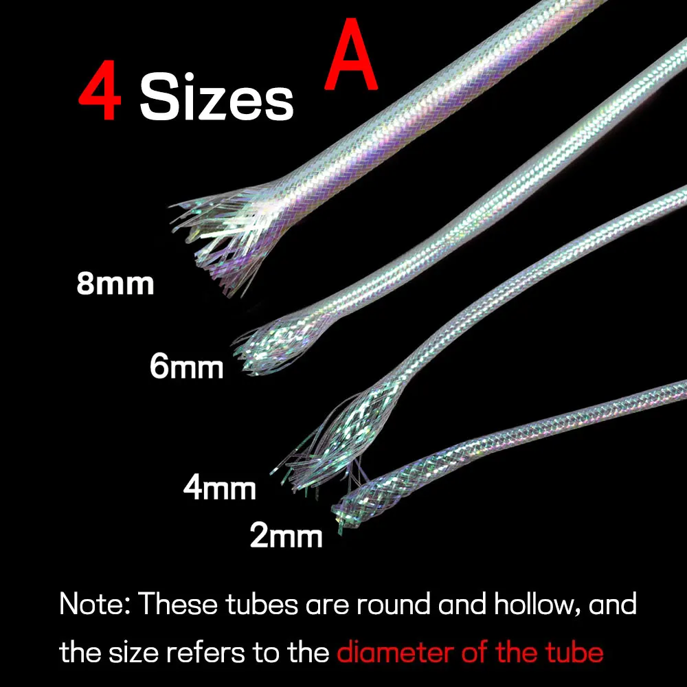 Bimoo-tubo de Mylar nacarado para cebo de pececillo, Material de atado de cuerpo de mosca, 2mm, 4mm, 6mm, 8mm, venta al por mayor - imagen 5