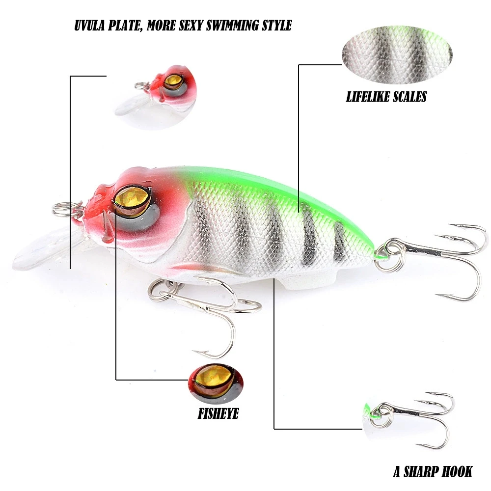 Crankbait flotante para pesca en barco – Wobbler artificial Jerkbait - imagen 2