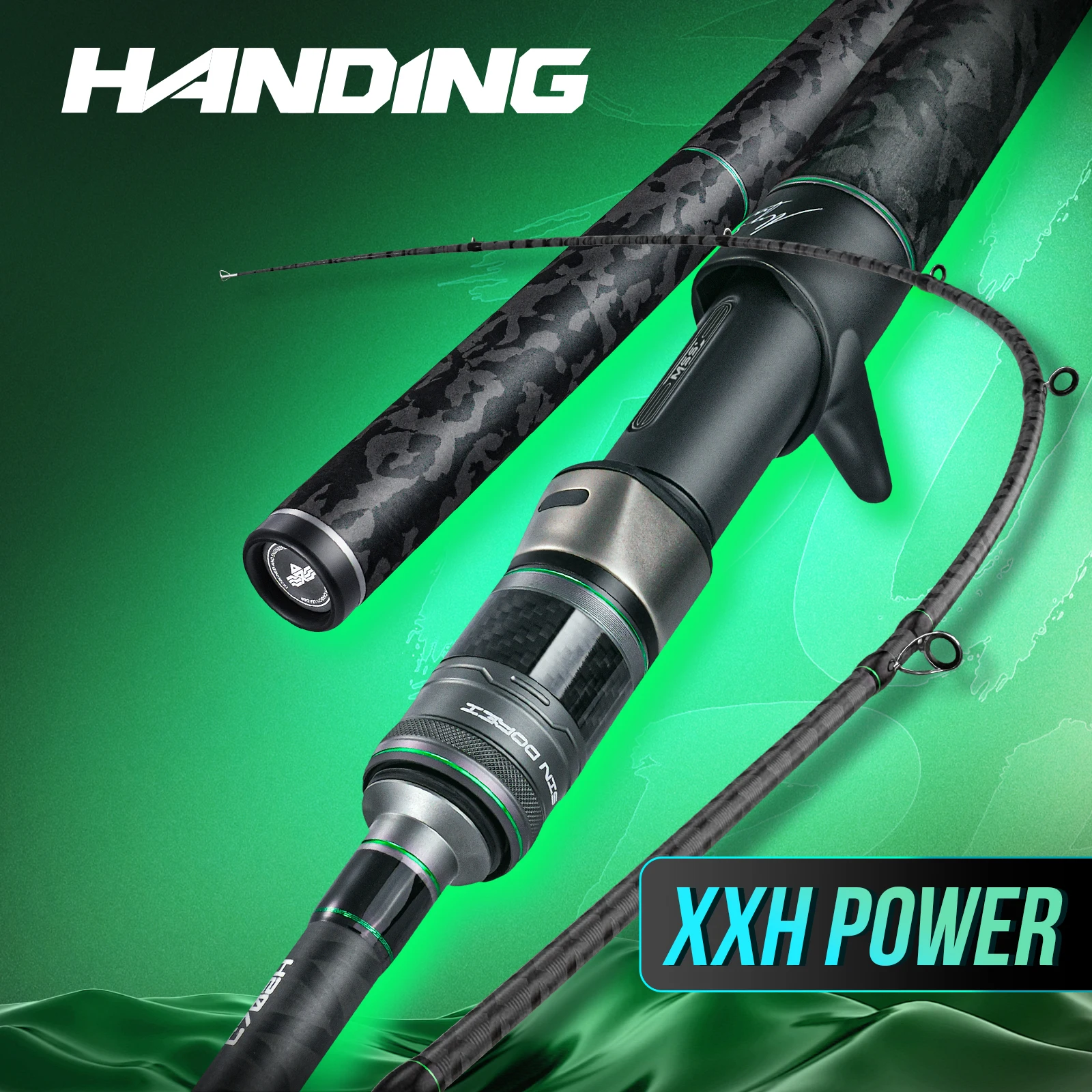 HANDING SINDOREI Cañas de pescar H/XH/XXH, peso del señuelo de 260g, potente caña con cabeza de serpiente para Lucio, 2,13-2,69 M, caña de pescar gigante de acción rápida - imagen 5