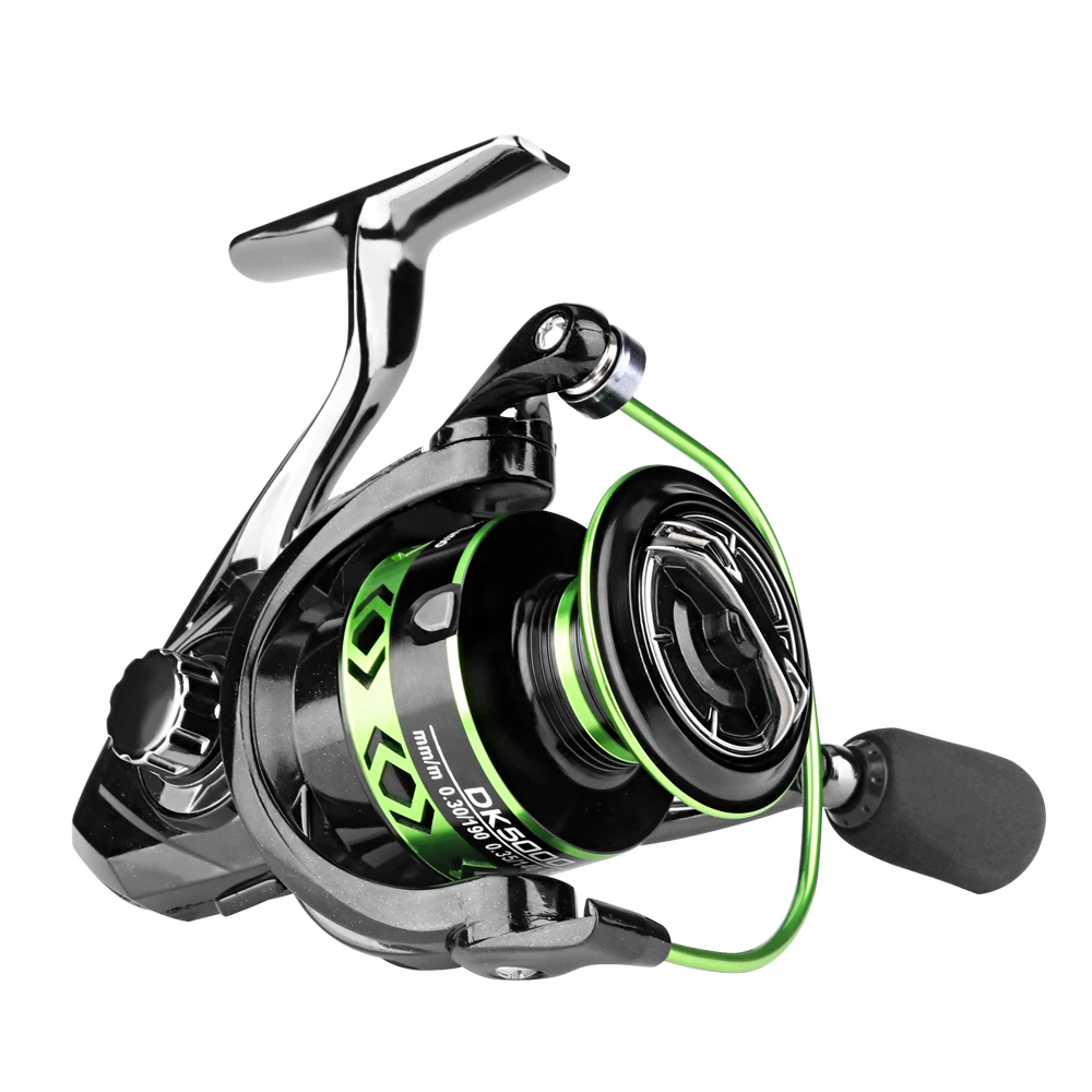Carrete de pesca DEUKIO 2025 Metal negro verde 5,2: 1 agua dulce agua de mar doble uso arrastre máximo 12Kg carrete giratorio aparejos de pesca de carpa - imagen 2
