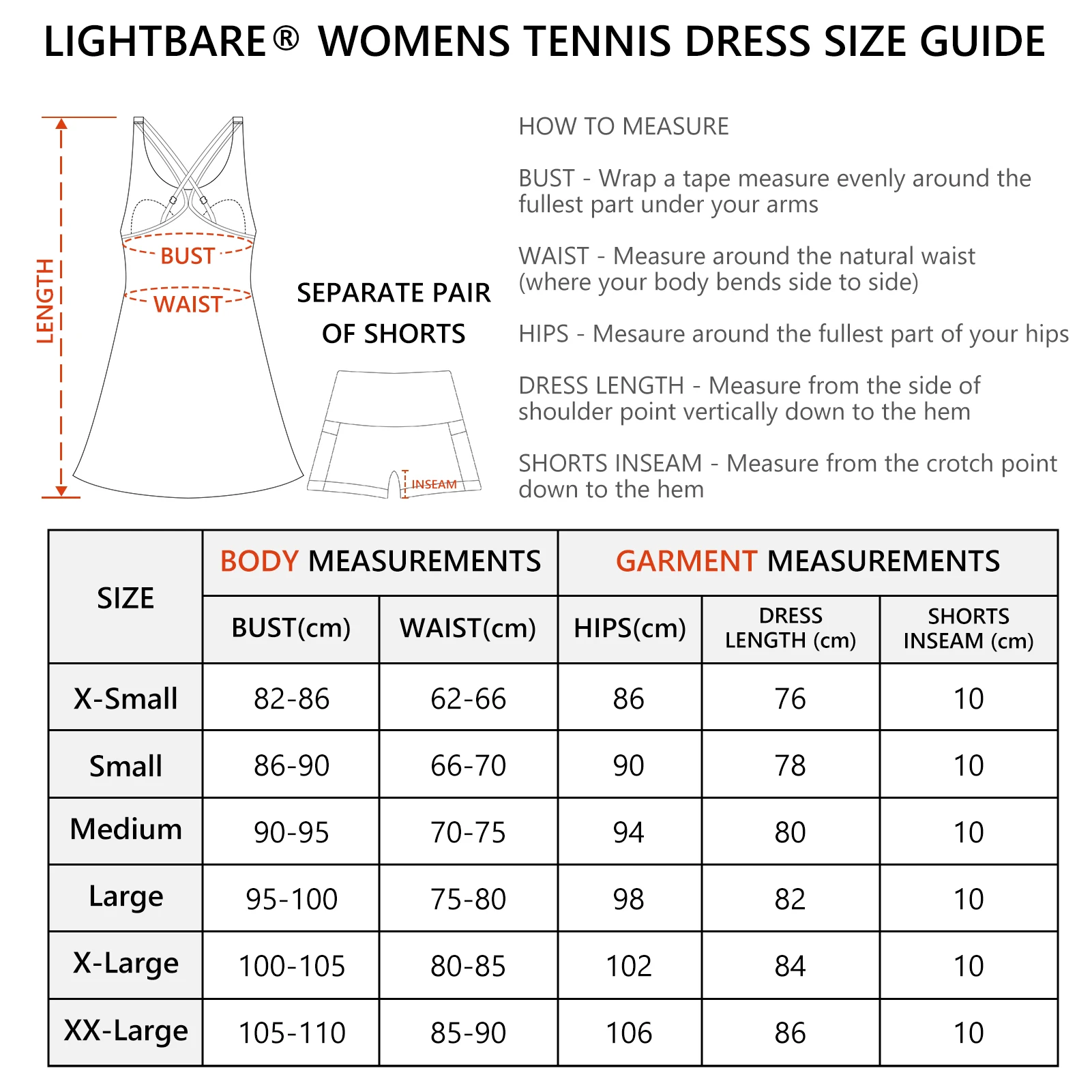 Lightbare-vestido de tenis con sujetador incorporado para mujer, pantalones cortos desmontables, correas ajustables, UPF 50 +, secado rápido, entrenamiento de Golf - imagen 4