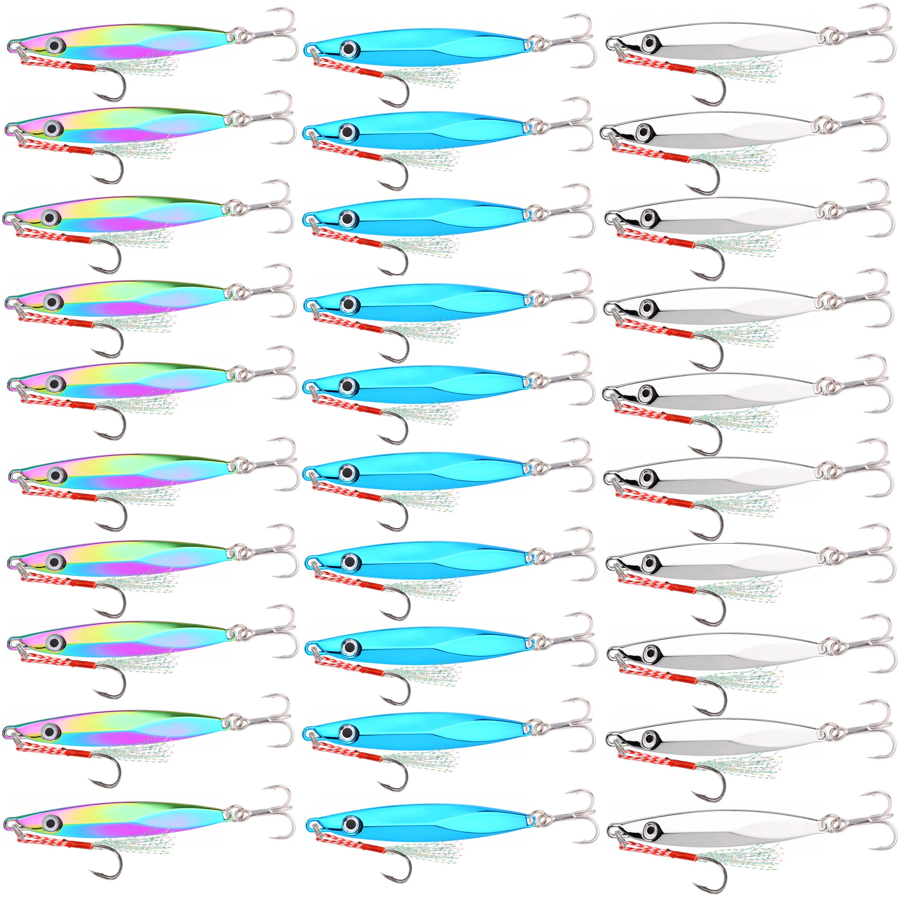 Señuelos de pesca jig metal crankbait wobbler para mar plateados