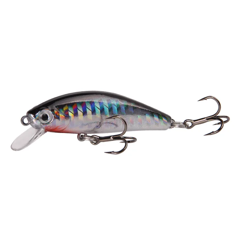 Wobbler-señuelo de pesca flotante, 1 piezas, ojos 3D, 5,5 cm, 6,7g, Mini pececillo, cebo duro Artificial, Crankbait - imagen 5
