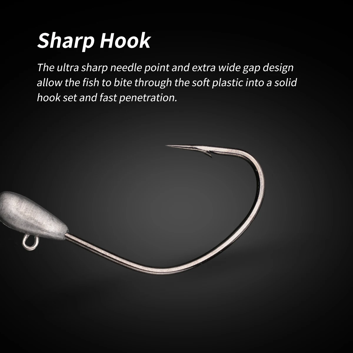 Ganchos de manivela, ganchos compensados ponderados para Pike Bass, ganchos de gusano, ganchos de gran tamaño 5/0 #   7/0 #   anzuelos de pesca - imagen 4