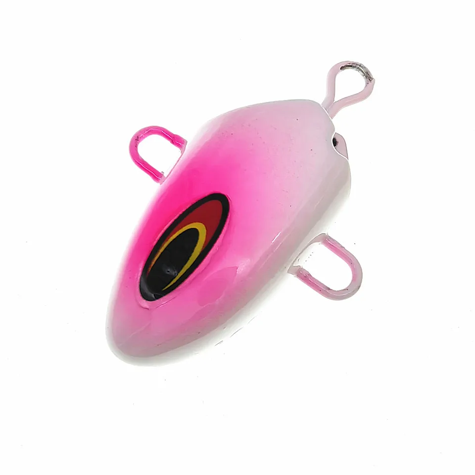 SWOLFY-señuelo de plantilla de hundimiento lento, cebo de cabeza de Metal, Triple anzuelo de pesca Dhu Marlin Inchiku Kabura, 100g, 150g, 200g, 250g - imagen 4