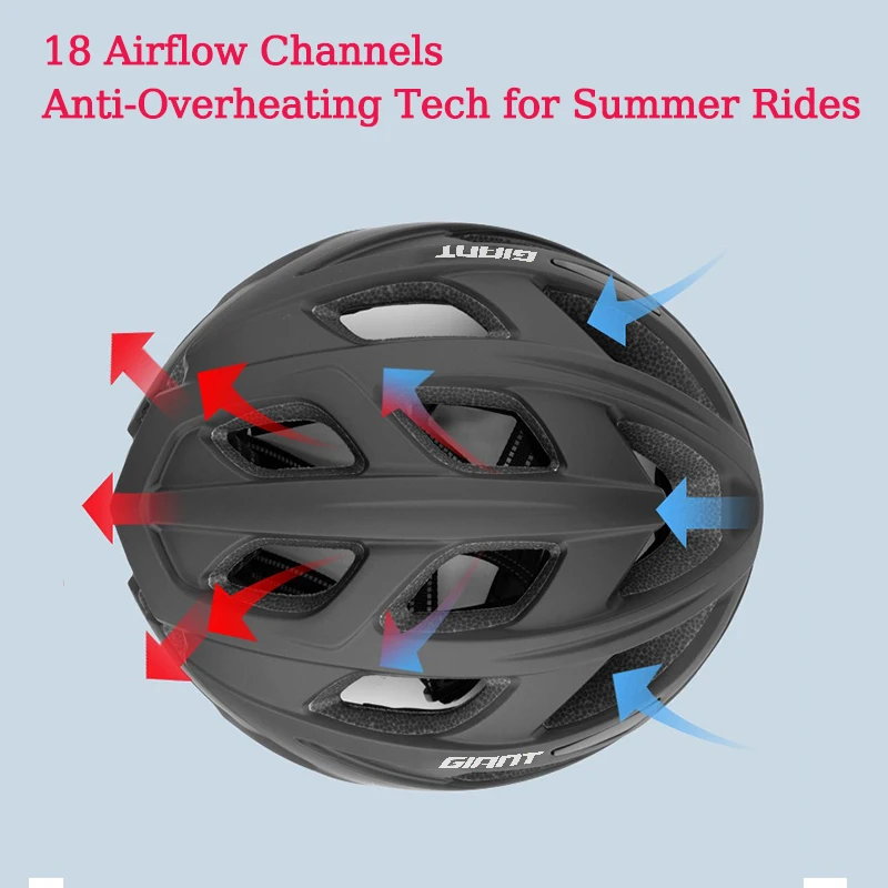 Casco de ciclismo ultraligero gigante para adultos con 18 orificios de ventilación, correa ajustable y espuma EPS, certificado CPSC/CE para bicicleta de carretera MTB - imagen 3