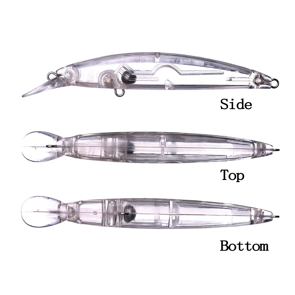 Chan'sHuang 20 piezas cebo en blanco sin pintar 13cm 15g sonajeros flotantes Wobbler Minnow DIY hecho a mano aparejos de señuelo de pesca Artificial - imagen 3