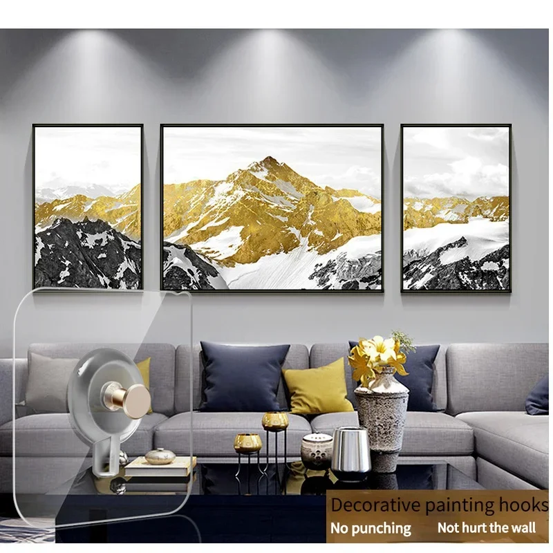 5 unid/set de gancho de uñas adhesivo fuerte de PVC, póster de pared, pinturas decorativas, sin costuras, impermeable, duradero, gancho para cocina y baño - imagen 4