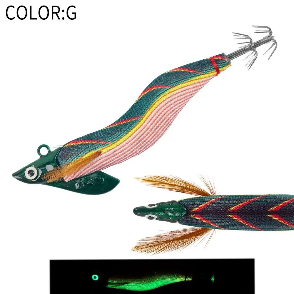 Cebo de calamar luminiscente, 30g de peso, Egi 3,0, anzuelo, señuelos de Jigging, diseño de pulpo de madera, señuelos artificiales, pesca en agua salada - imagen 5