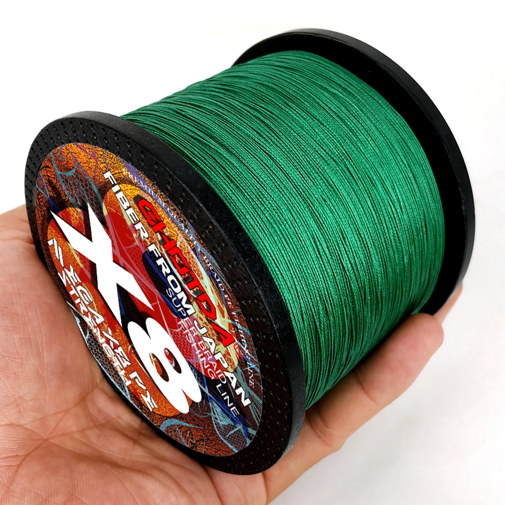 Líneas de Pesca X4 X8 trenzadas, multifilamento PE para carpa, línea principal sólida, 0,4 M, 8,0 #-1000 # 10-80lb - imagen 5