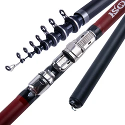 Caña telescópica Goture Rock Fishing – Fibra de carbono para mar