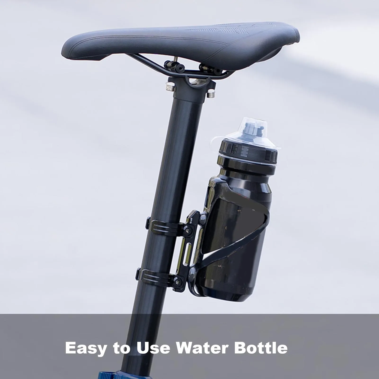 Adaptador para portabotellas de bicicleta, adaptador para portabotellas de agua, estable, ligero para bicicletas plegables, fácil instalación - imagen 2