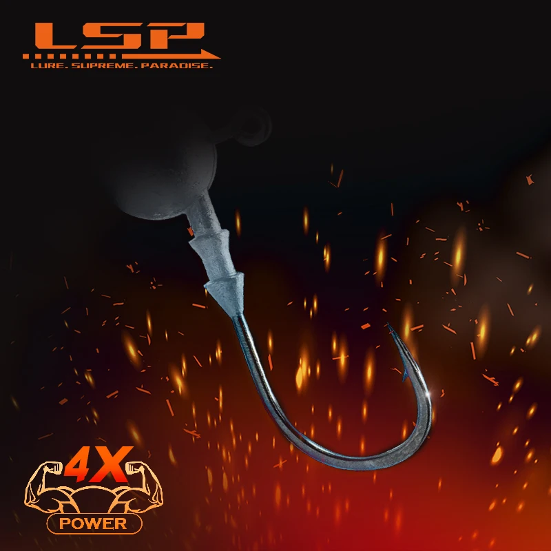 LSP-anzuelo de pesca con cabeza de anzuelo, 20 piezas, 3,5g, 5g, 7g, 10g, 14g, bola redonda, anzuelo sin hierba, accesorios de pesca de acero al carbono - imagen 5